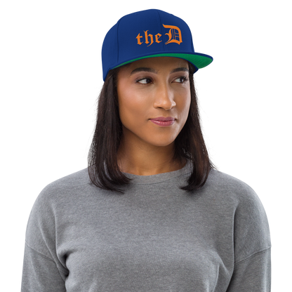 Detroit 'The D' Vintage Snapback | Orange