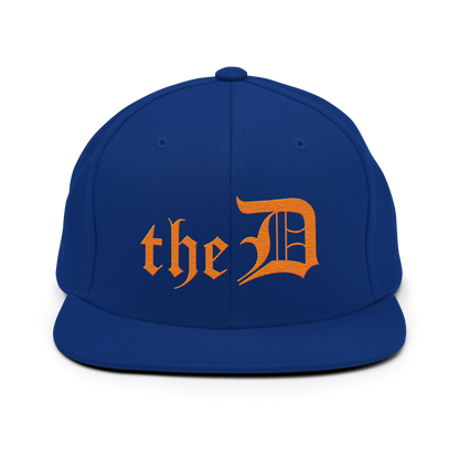 Detroit 'The D' Vintage Snapback | Orange