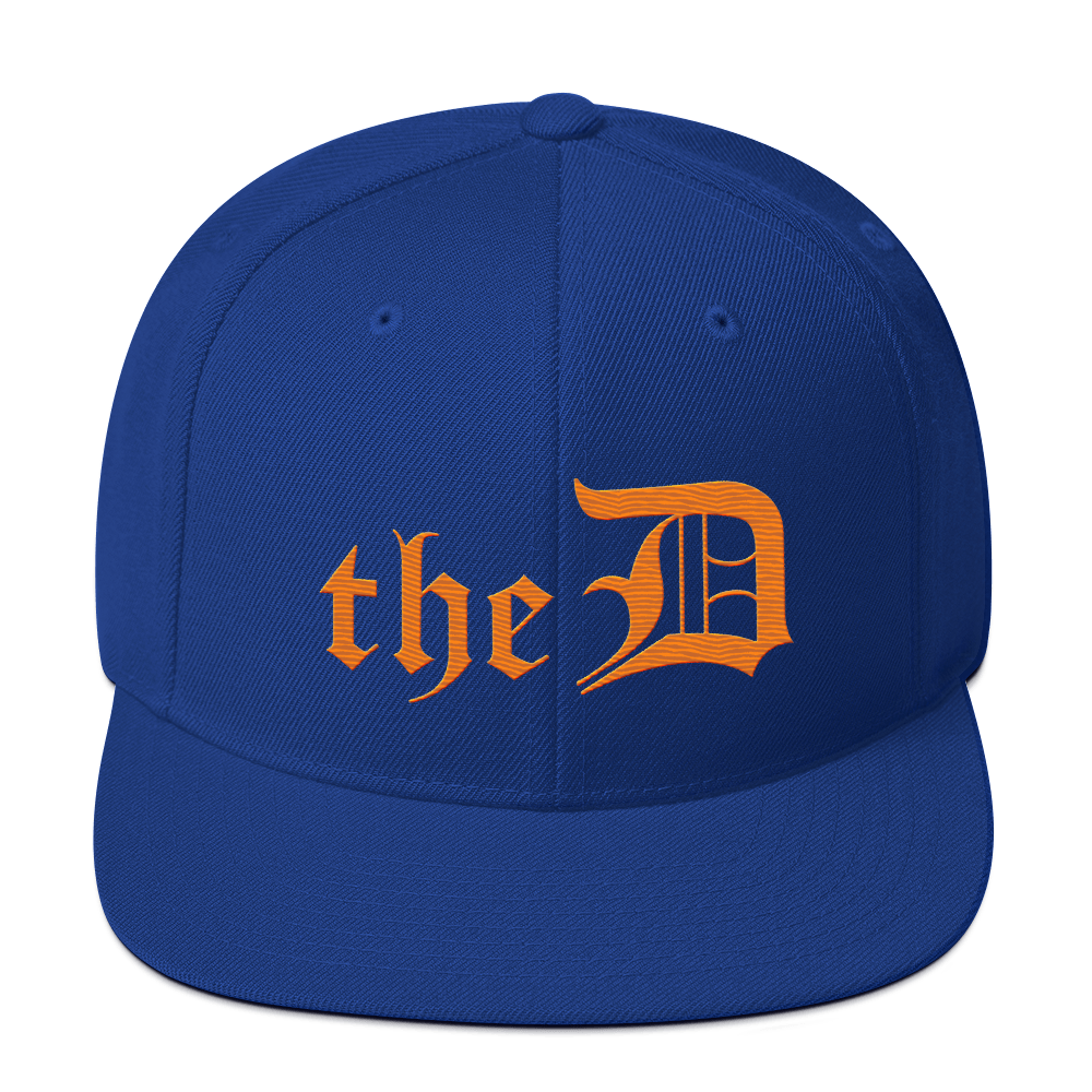 Detroit 'The D' Vintage Snapback | Orange