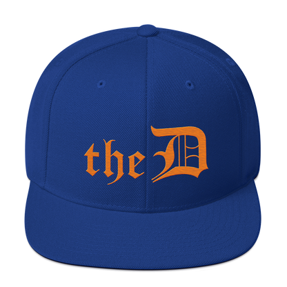 Detroit 'The D' Vintage Snapback | Orange