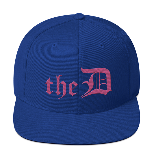 Detroit 'The D' Vintage Snapback | Apple Blossom Pink