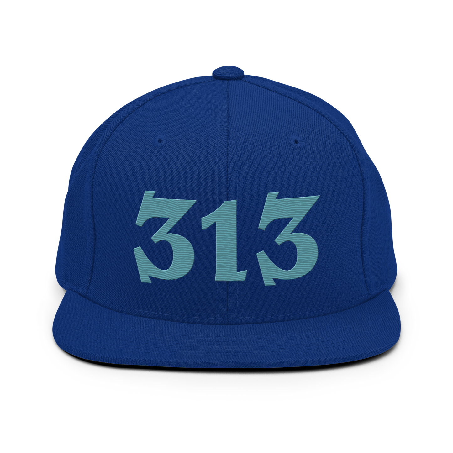 Detroit '313' Vintage Snapback (Angry Font) | Huron Blue