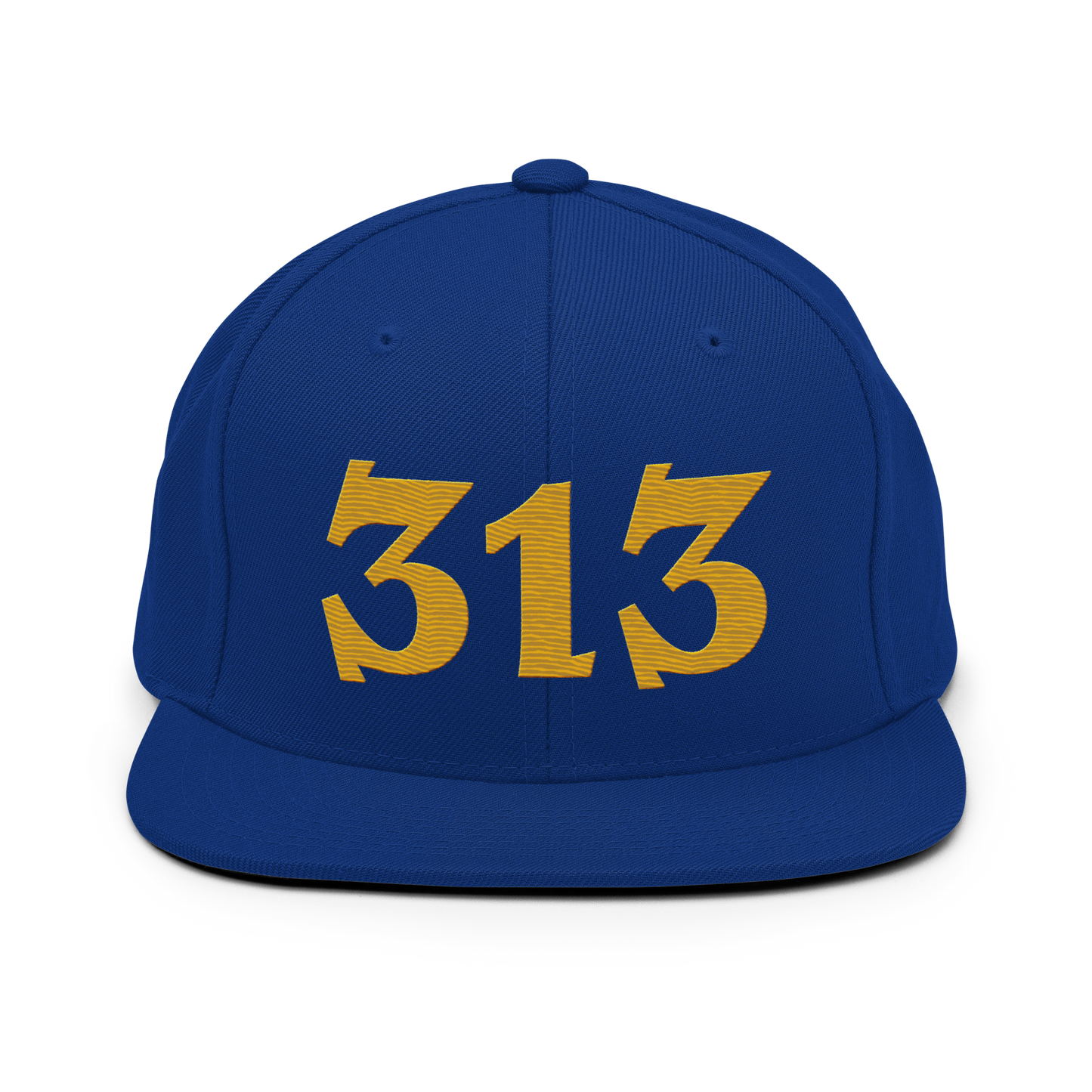 Detroit '313' Vintage Snapback (Angry Font) | Gold