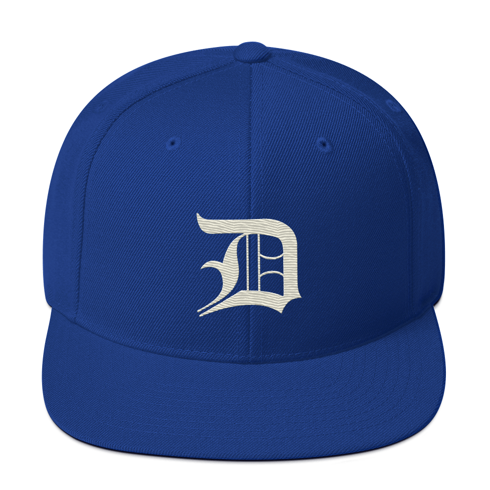 Detroit 'Old English D' Vintage Snapback (Ivory White)