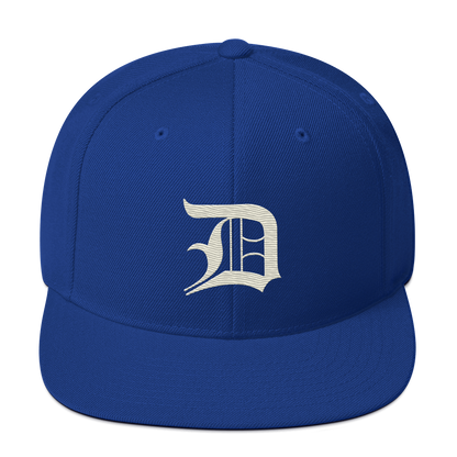 Detroit 'Old English D' Vintage Snapback (Ivory White)