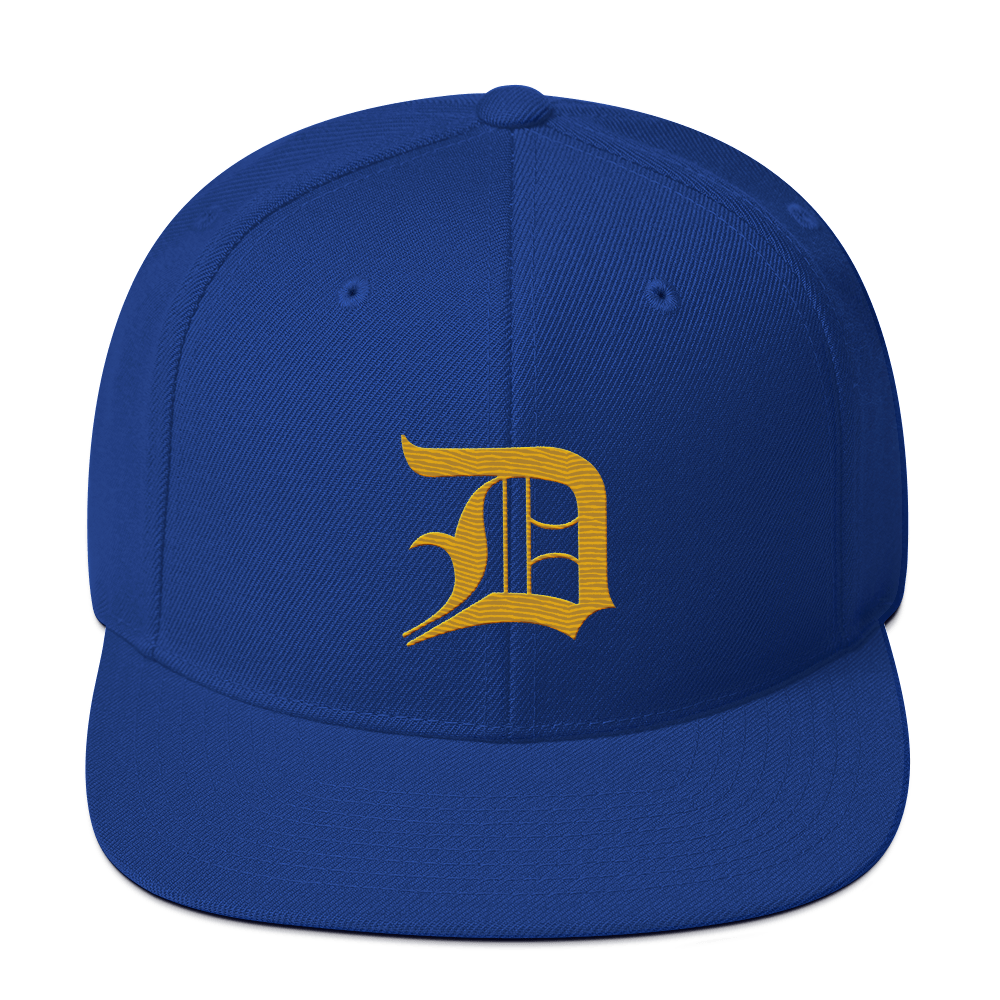 Detroit 'Old English D' Vintage Snapback (Gold)