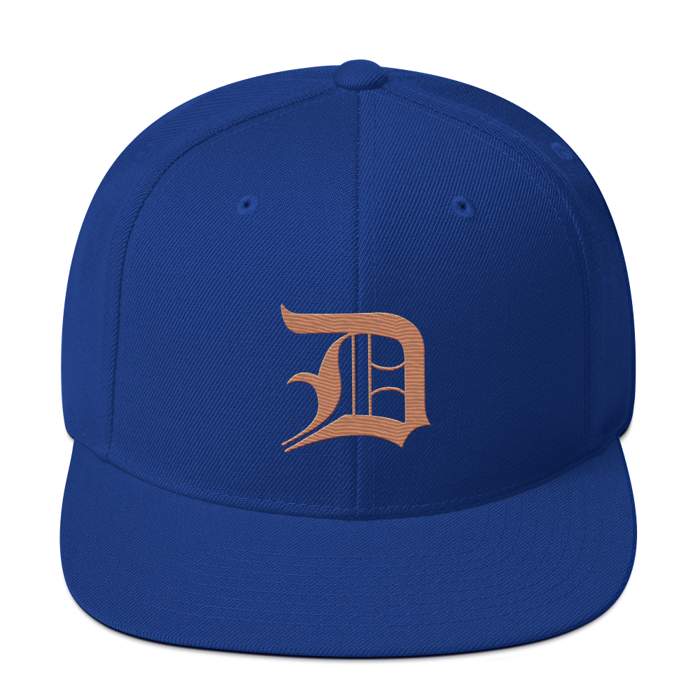 Detroit 'Old English D' Vintage Snapback (Copper)