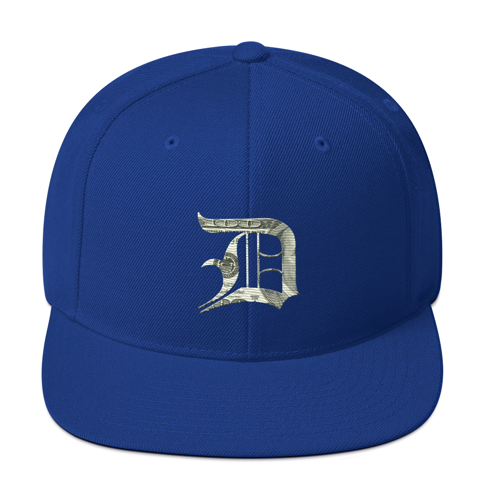 Detroit 'Old English D' Vintage Snapback (Benjamins Edition)