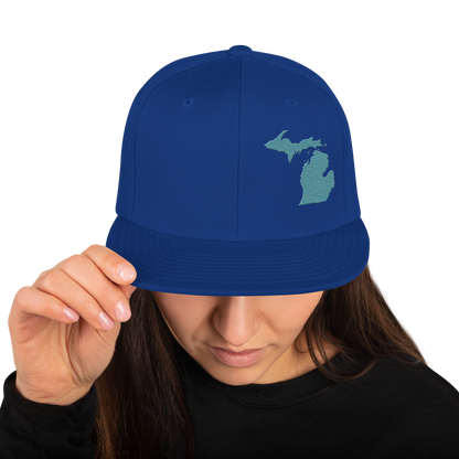 Michigan Vintage Snapback | Huron Blue Outline