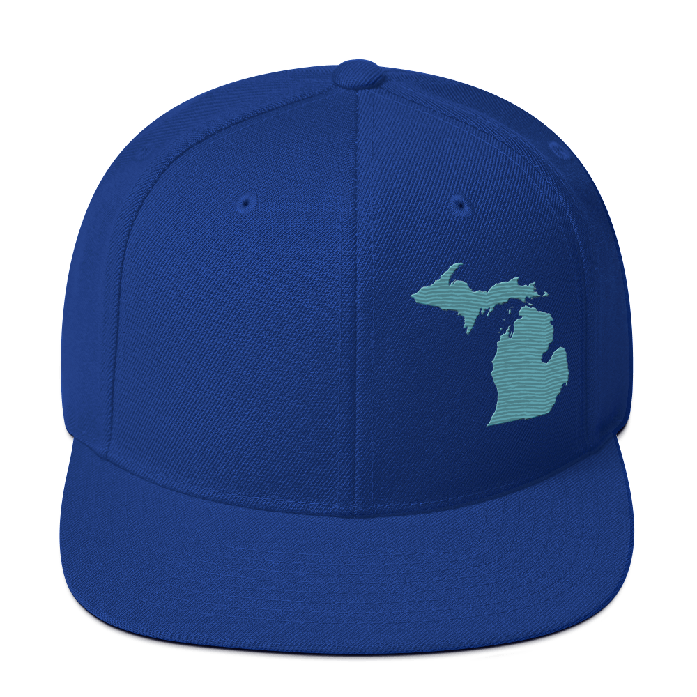 Michigan Vintage Snapback | Huron Blue Outline