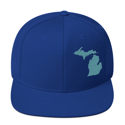 Michigan Vintage Snapback | Huron Blue Outline