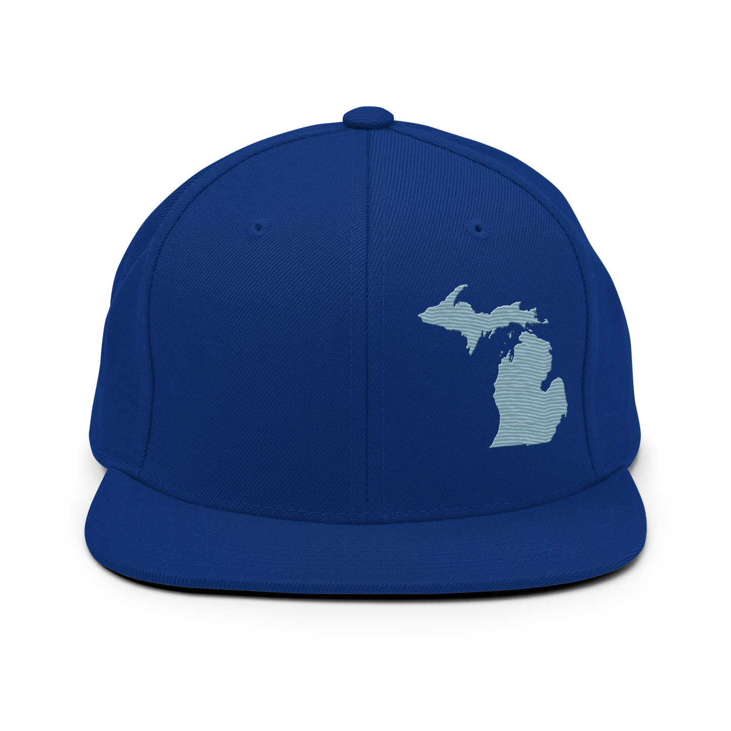 Michigan Vintage Snapback | Opal Blue Outline