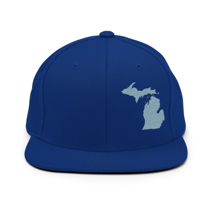 Michigan Vintage Snapback | Opal Blue Outline