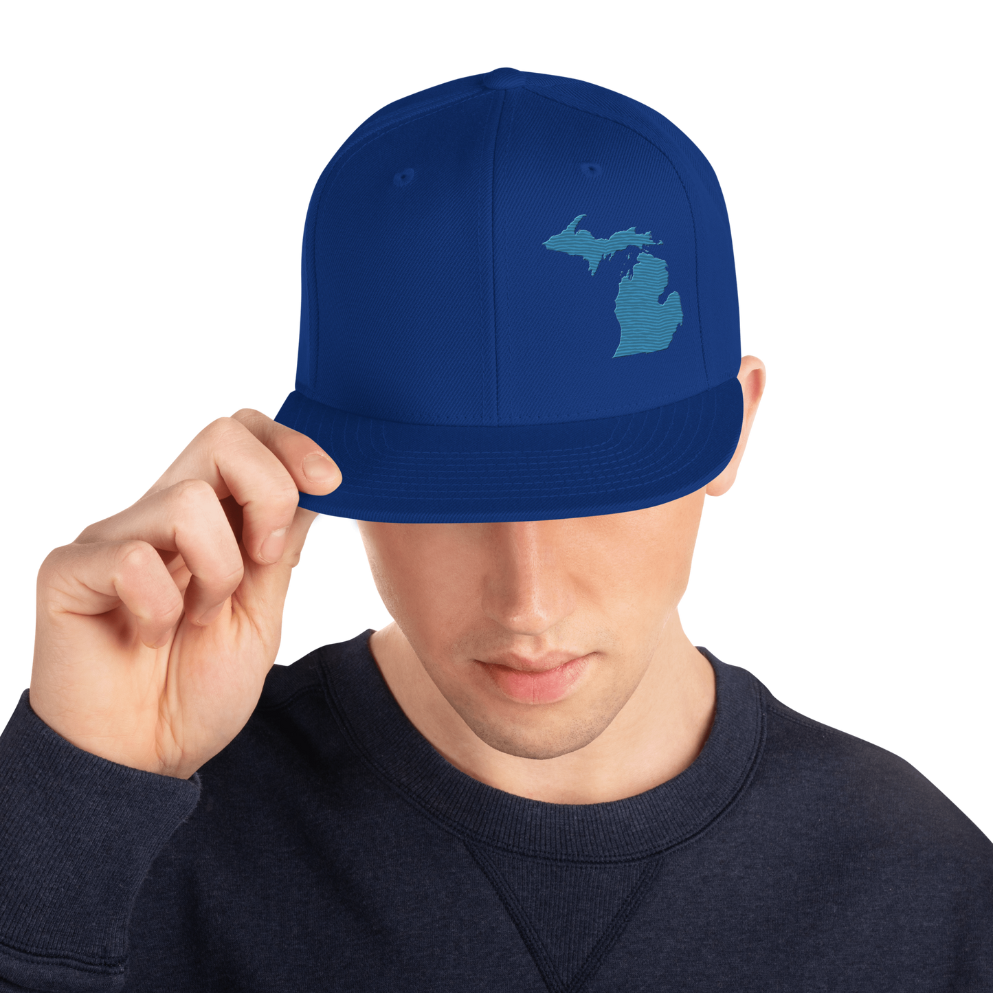 Michigan Vintage Snapback | Traverse Blue Outline