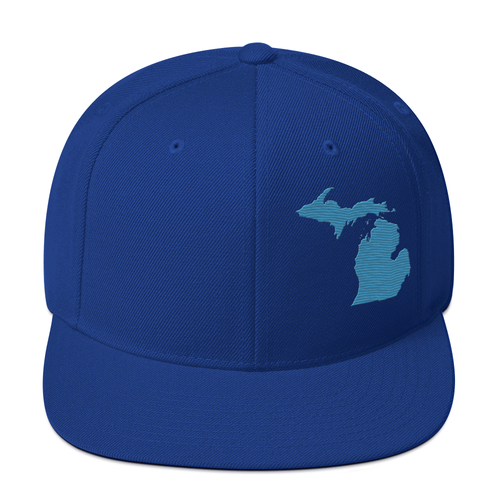 Michigan Vintage Snapback | Traverse Blue Outline