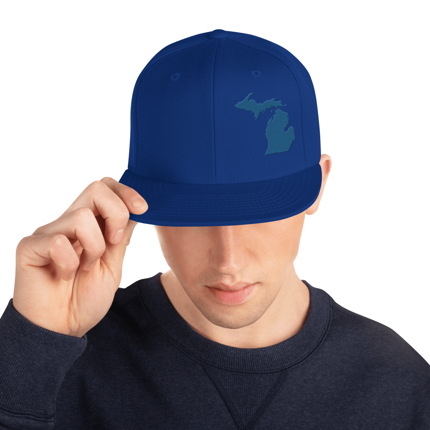 Michigan Vintage Snapback | Blueberry Outline