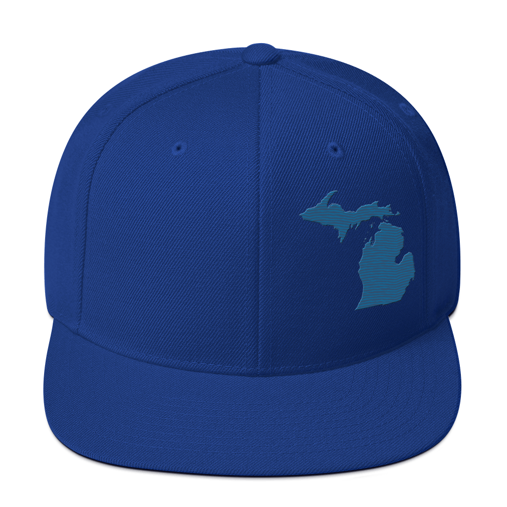 Michigan Vintage Snapback | Blueberry Outline