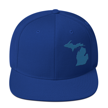 Michigan Vintage Snapback | Blueberry Outline