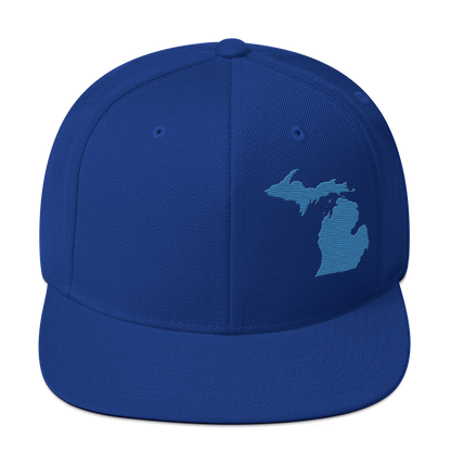 Michigan Vintage Snapback | Superior Blue Outline