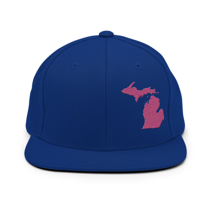 Michigan Vintage Snapback | Apple Blossom Pink Outline