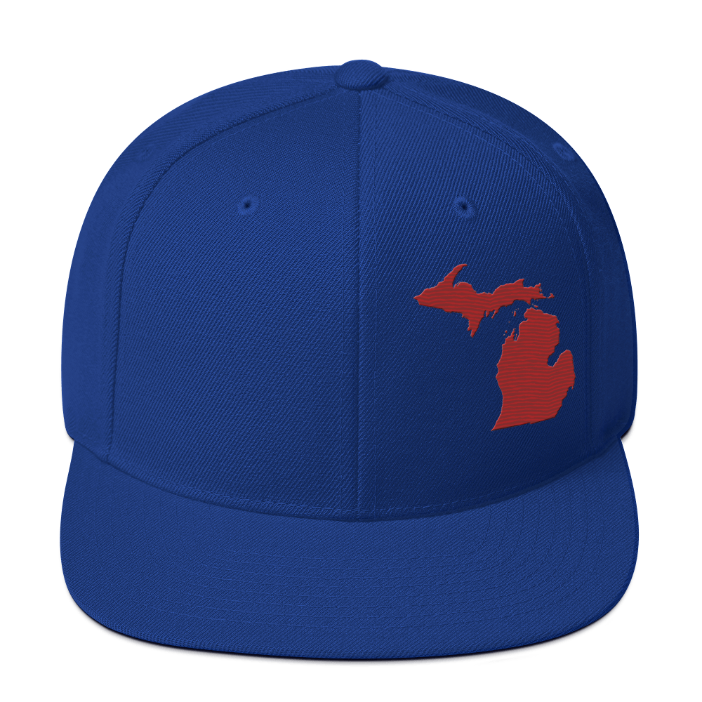 Michigan Vintage Snapback | Thimbleberry Red Outline