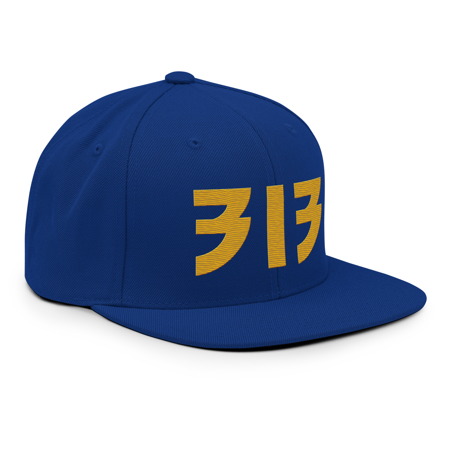 Detroit '313' Vintage Snapback (Glam Rock Font) | Gold