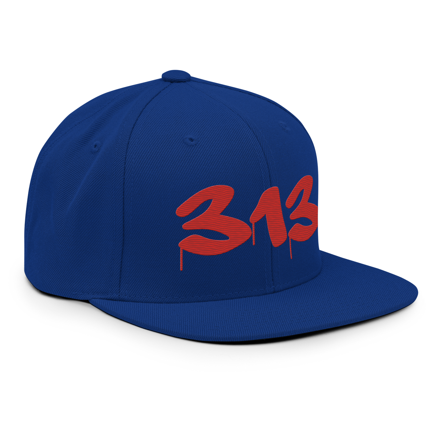 Detroit '313' Vintage Snapback (Tag Font) | Aliform Red