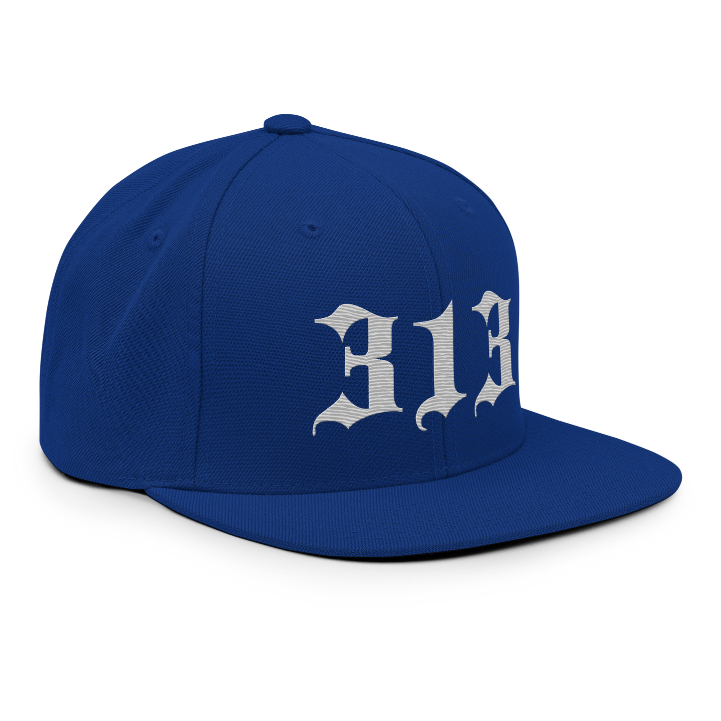 Detroit '313' Vintage Snapback (Old English Font) | Platinum