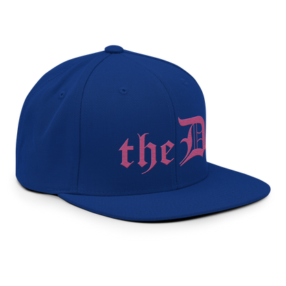 Detroit 'The D' Vintage Snapback | Apple Blossom Pink