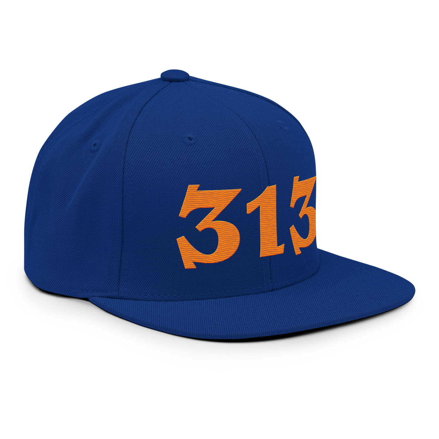 Detroit '313' Vintage Snapback (Angry Font) | Orange