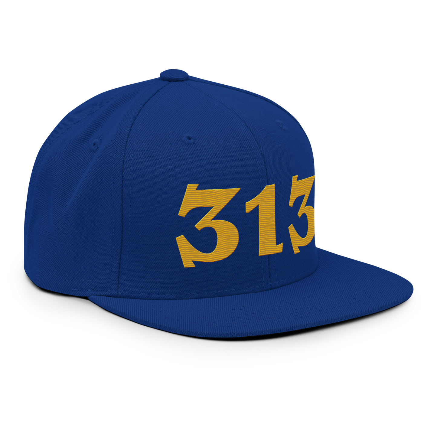 Detroit '313' Vintage Snapback (Angry Font) | Gold