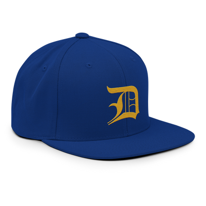 Detroit 'Old English D' Vintage Snapback (Gold)