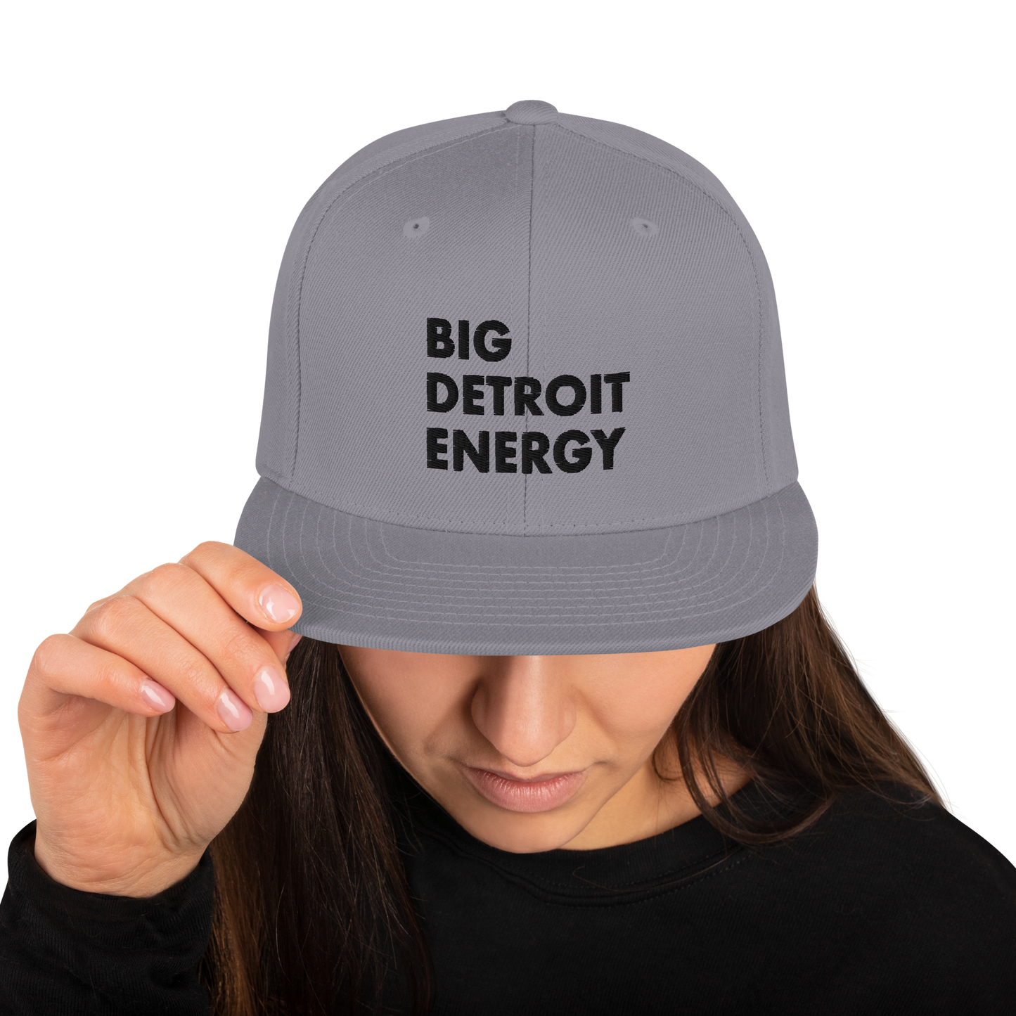 'Big Detroit Energy' Vintage Snapback (Black Emb.)