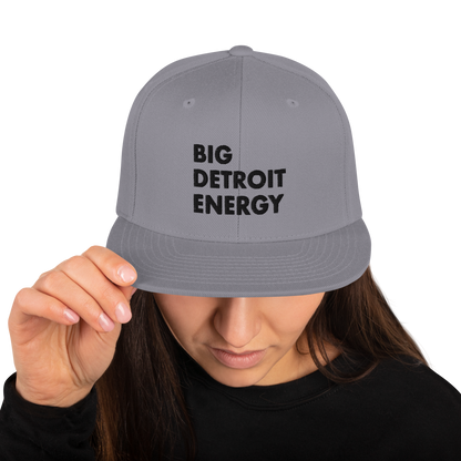 'Big Detroit Energy' Vintage Snapback (Black Emb.)