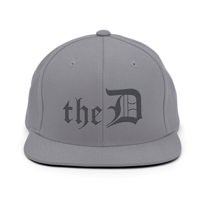 Detroit 'The D' Vintage Snapback | Iron Ore Grey