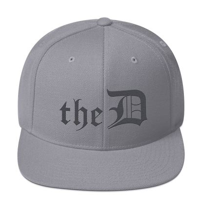 Detroit 'The D' Vintage Snapback | Iron Ore Grey