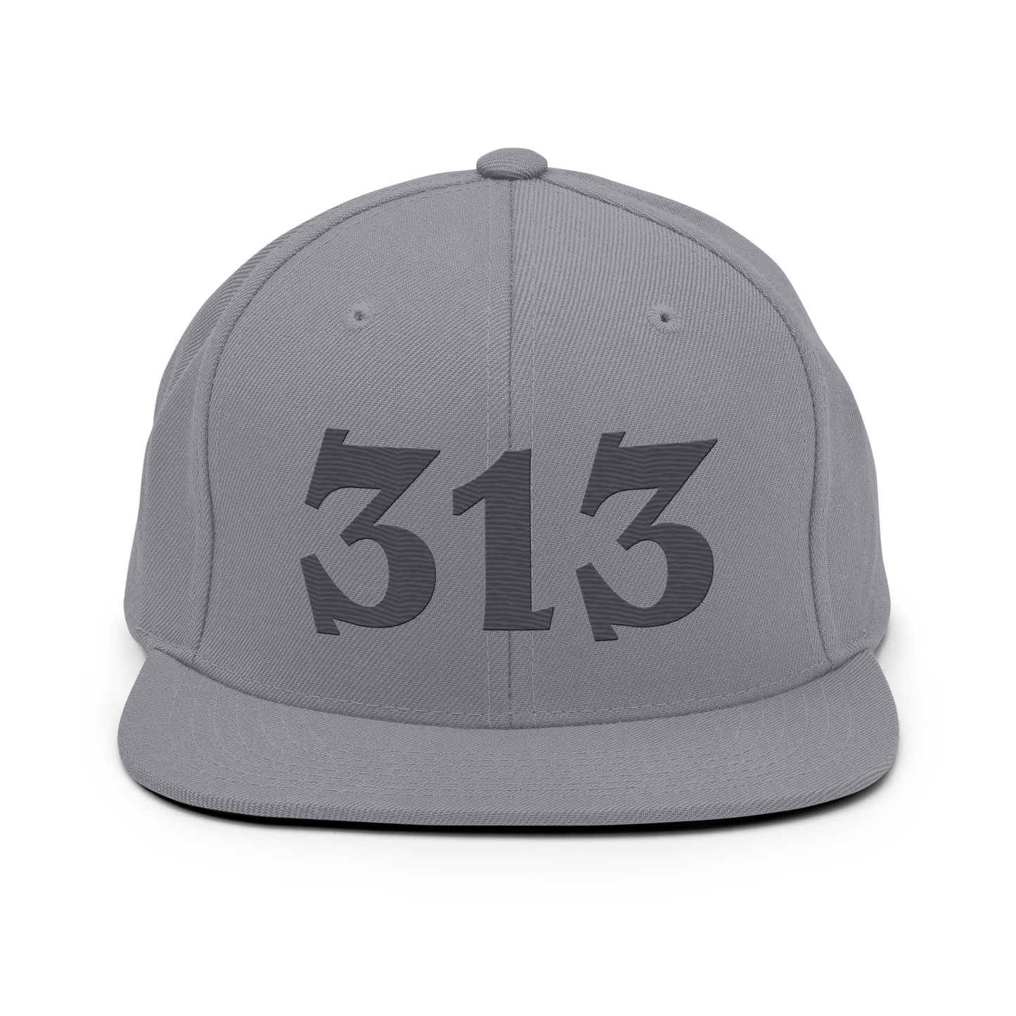 Detroit '313' Vintage Snapback (Angry Font) | Iron Ore Grey