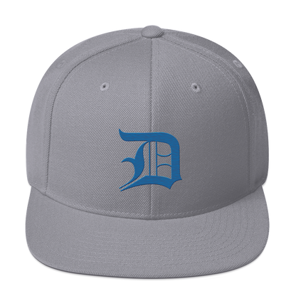 Detroit 'Old English D' Vintage Snapback (Azure)