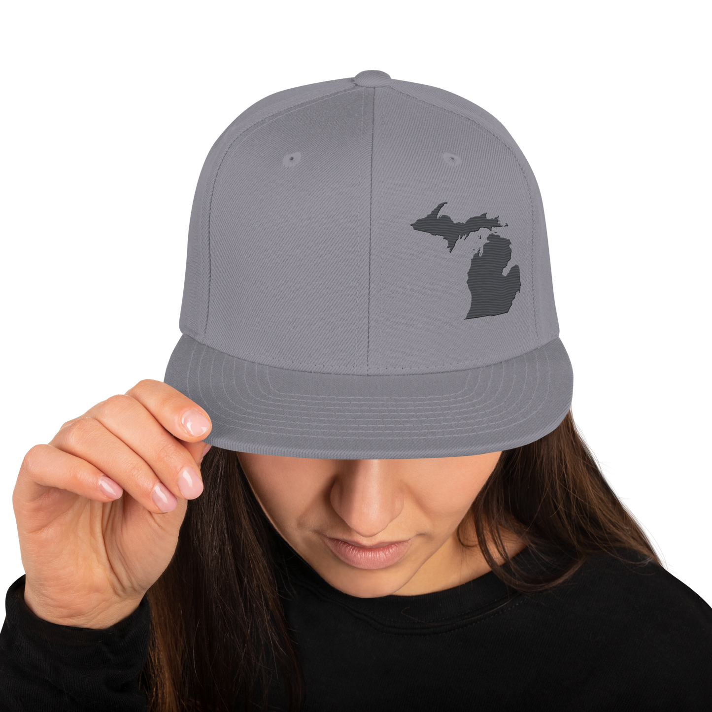 Michigan Vintage Snapback | Iron Ore Grey Outline