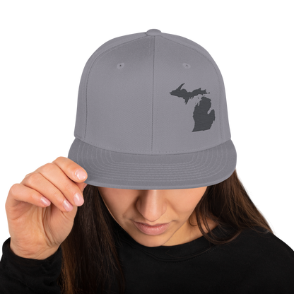 Michigan Vintage Snapback | Iron Ore Grey Outline