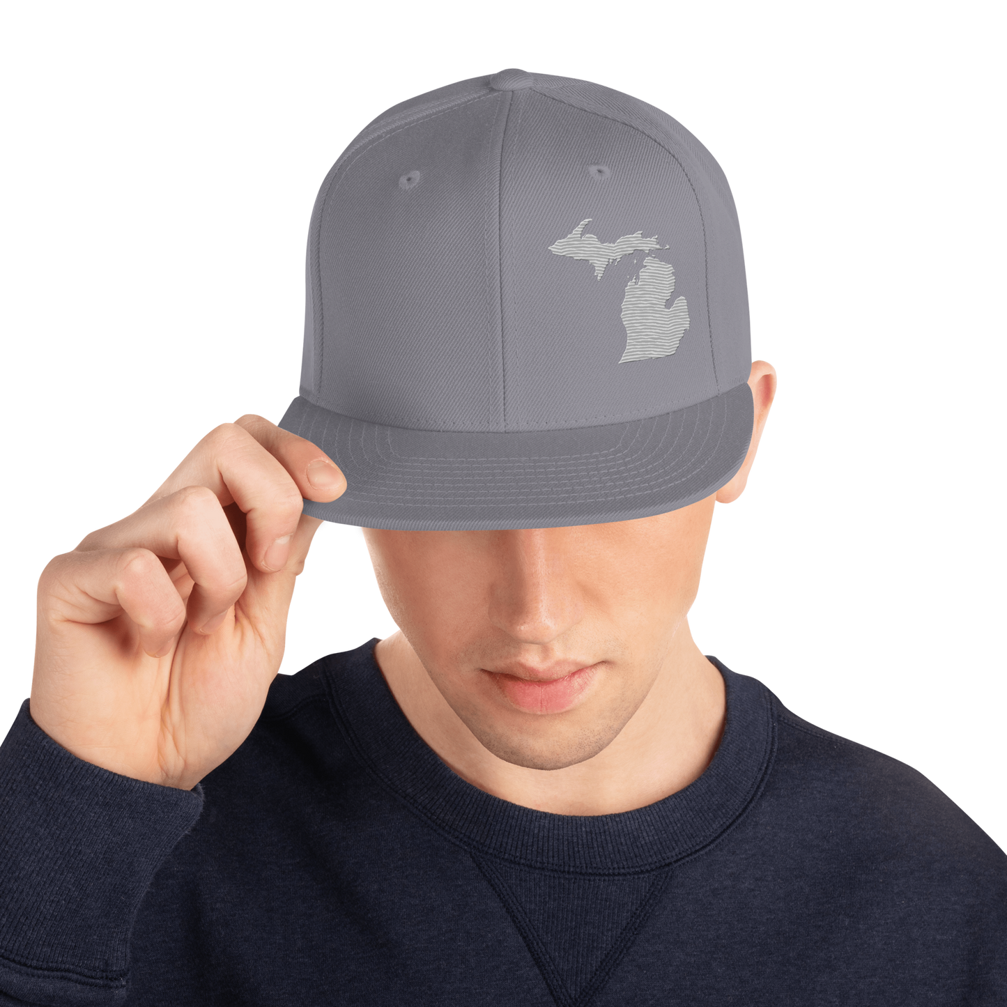 Michigan Vintage Snapback | Platinum Outline