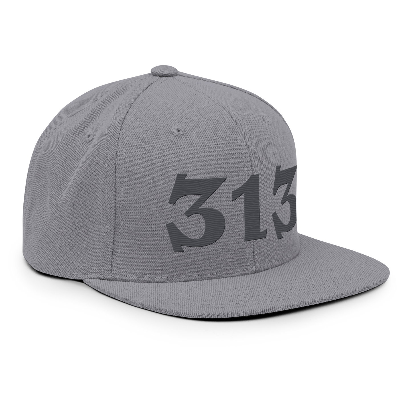 Detroit '313' Vintage Snapback (Angry Font) | Iron Ore Grey