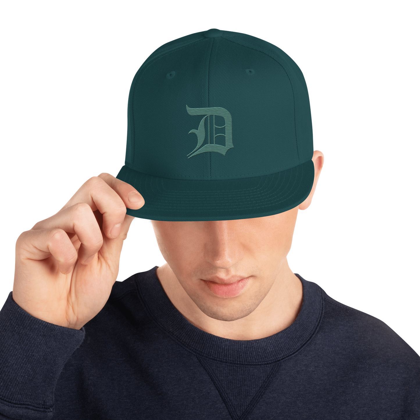 Detroit 'Old English D' Vintage Snapback (Copper Green)