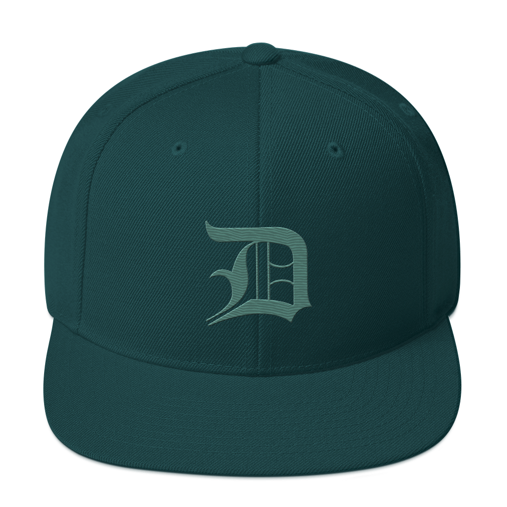 Detroit 'Old English D' Vintage Snapback (Copper Green)