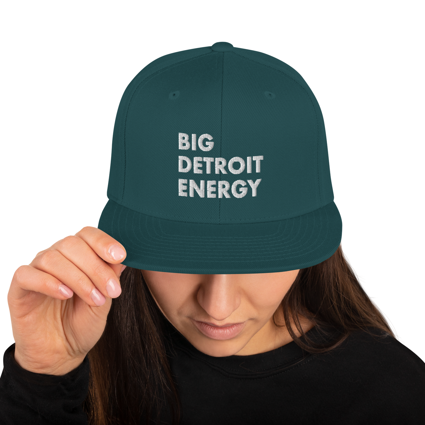 'Big Detroit Energy' Vintage Snapback (White Emb.)