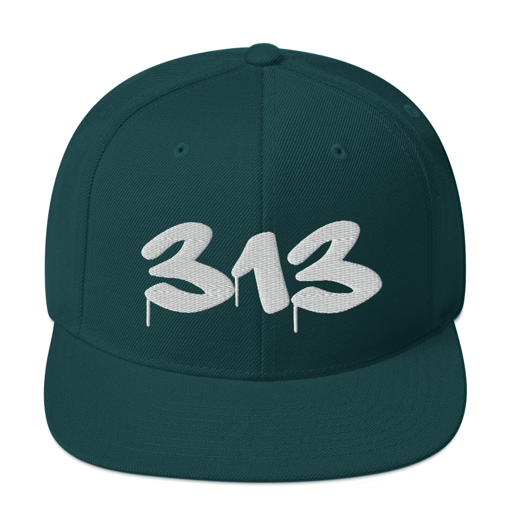 Detroit '313' Vintage Snapback (Tag Font)