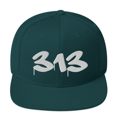 Detroit '313' Vintage Snapback (Tag Font)