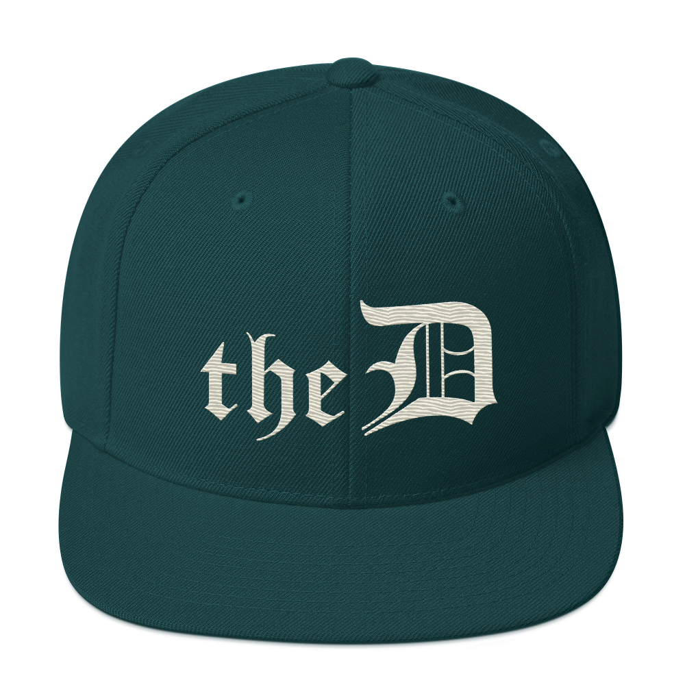 Detroit 'The D' Vintage Snapback | Ivory White