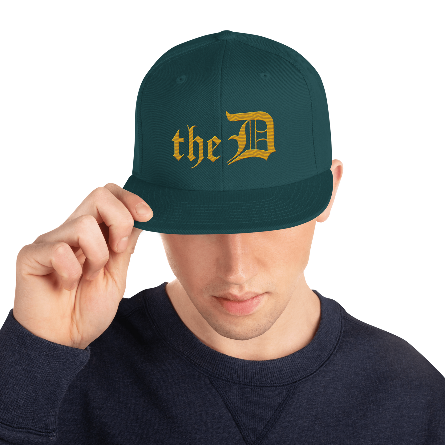 Detroit 'The D' Vintage Snapback | Gold