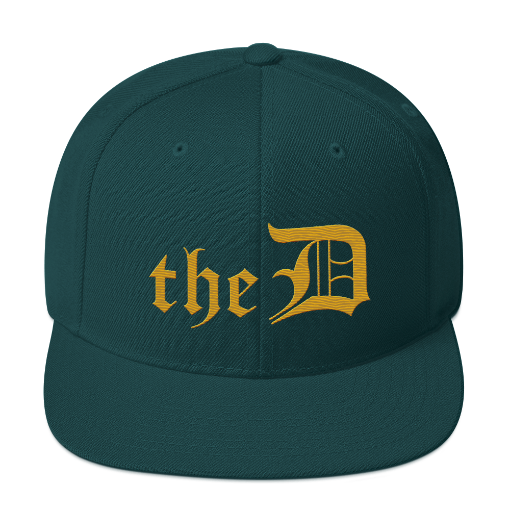 Detroit 'The D' Vintage Snapback | Gold